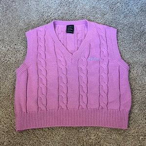 Pink sweater vest